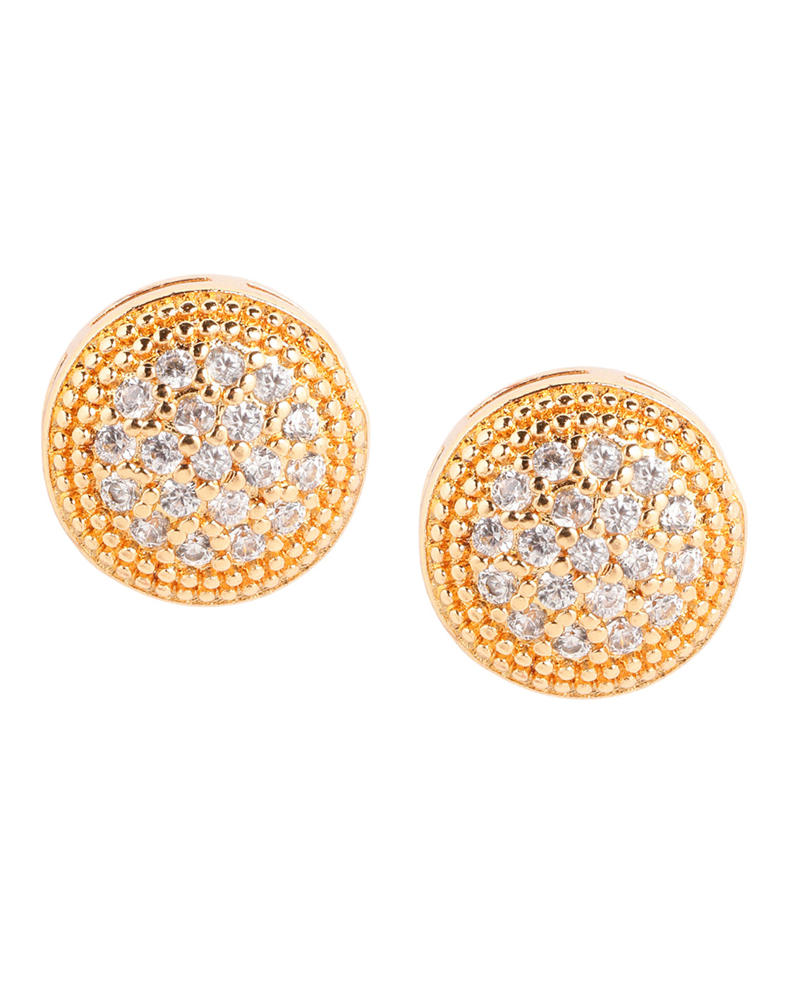 Rose Gold Plated CZ Sparkle Petite Stud Earring