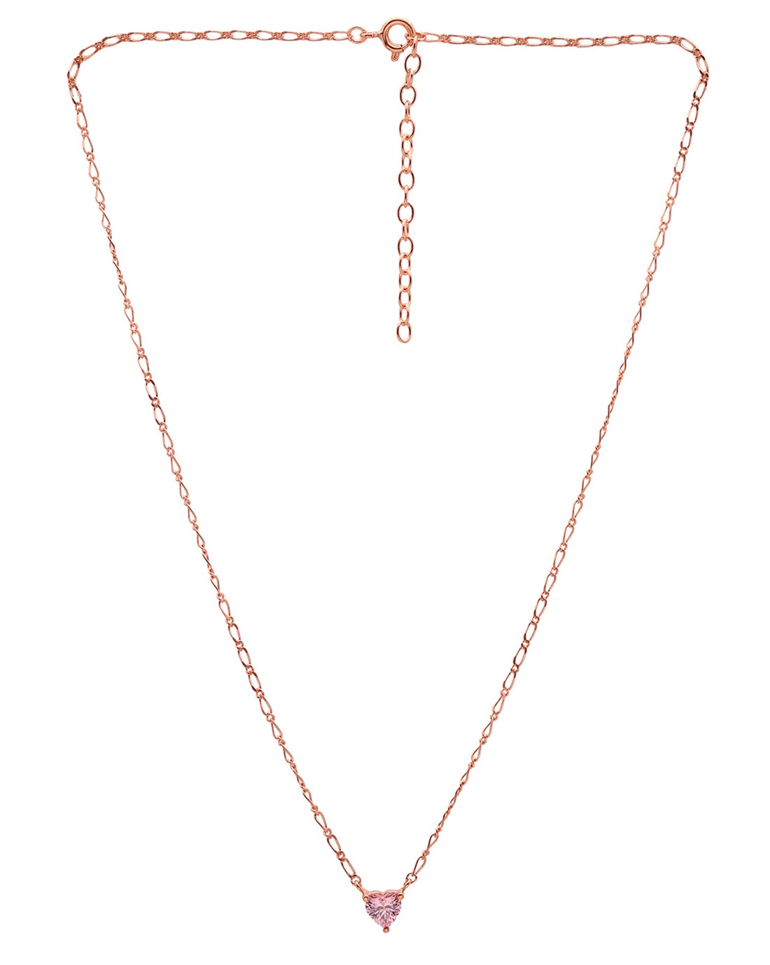 18kt Gold Plated Dangling Solitaire Heart Necklace