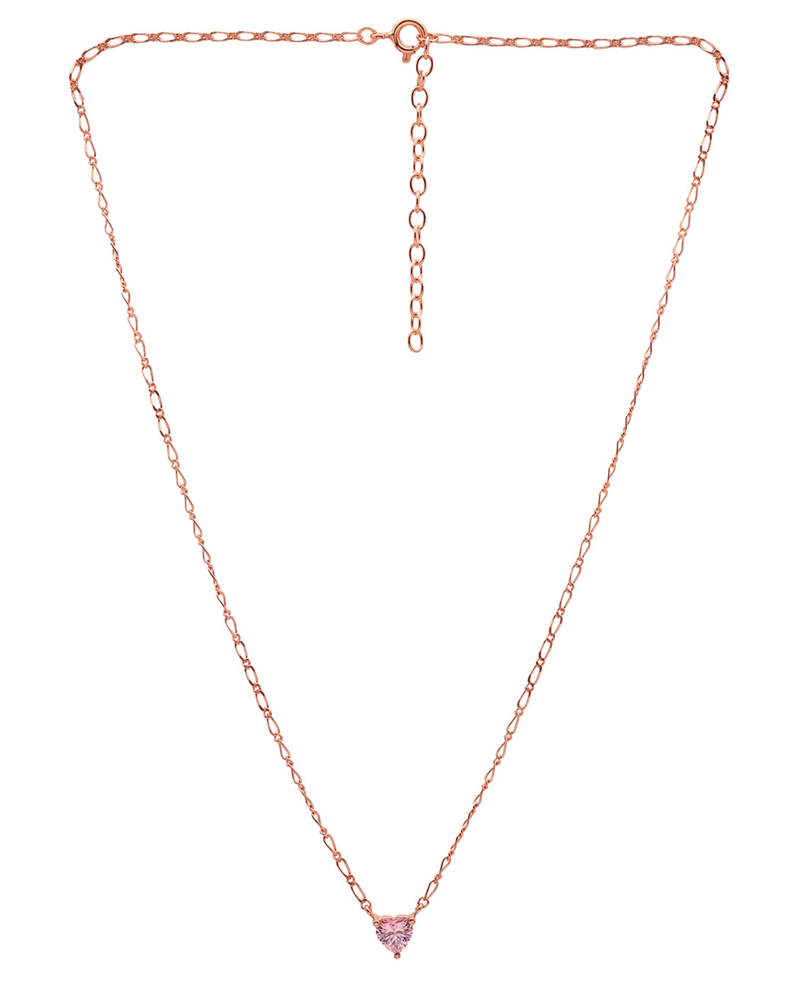 18kt Gold Plated Dangling Solitaire Heart Necklace