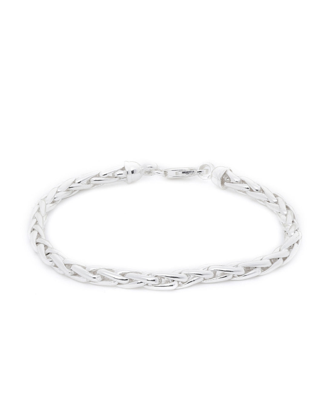 Men Rhodium-Plated Arrow Link Chain Bracelet