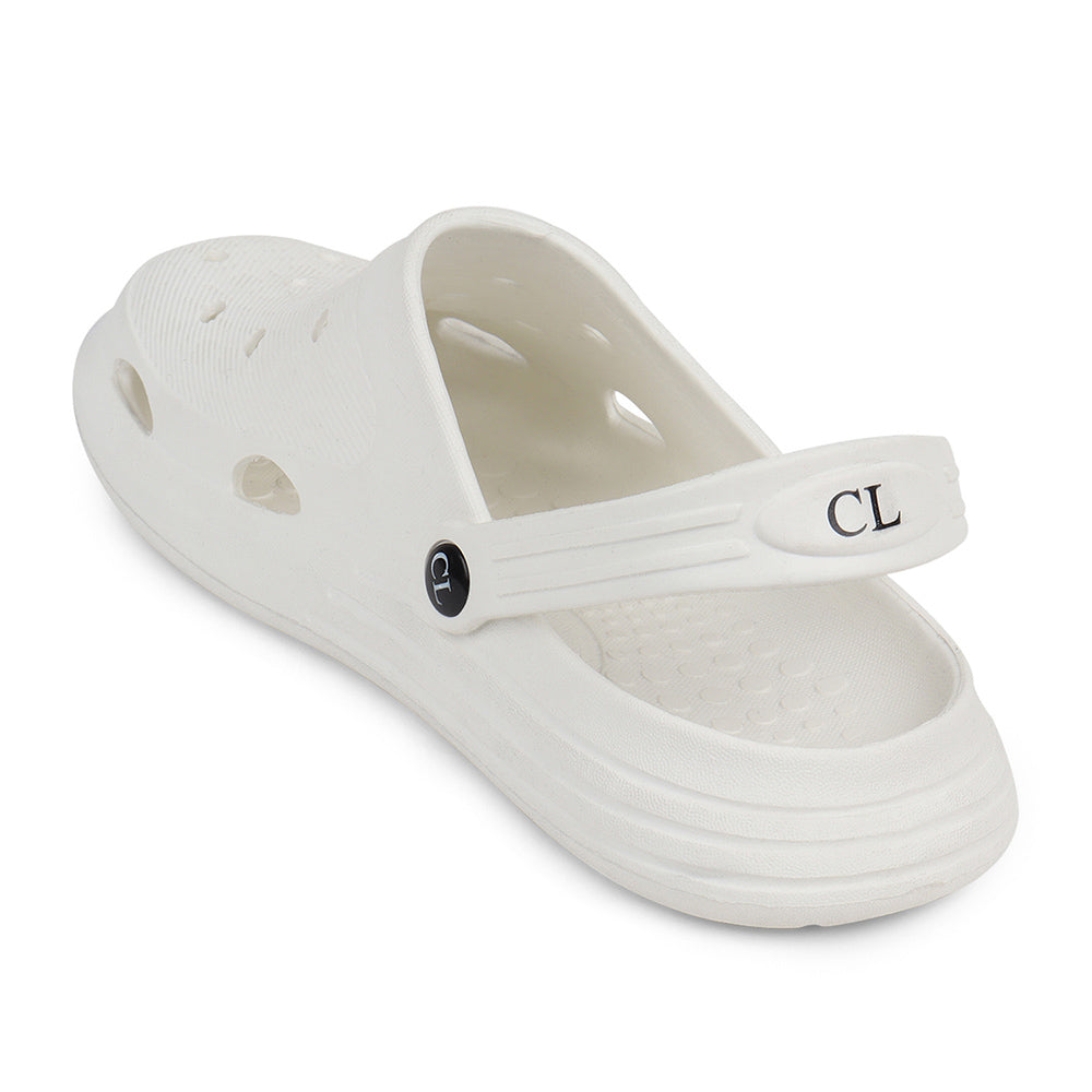 Men Sculpted Perforated Comfort Clogs with Back Strap