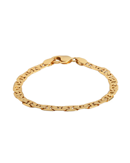 Men 18kt Gold Plated Anchor link Chain Bracelet