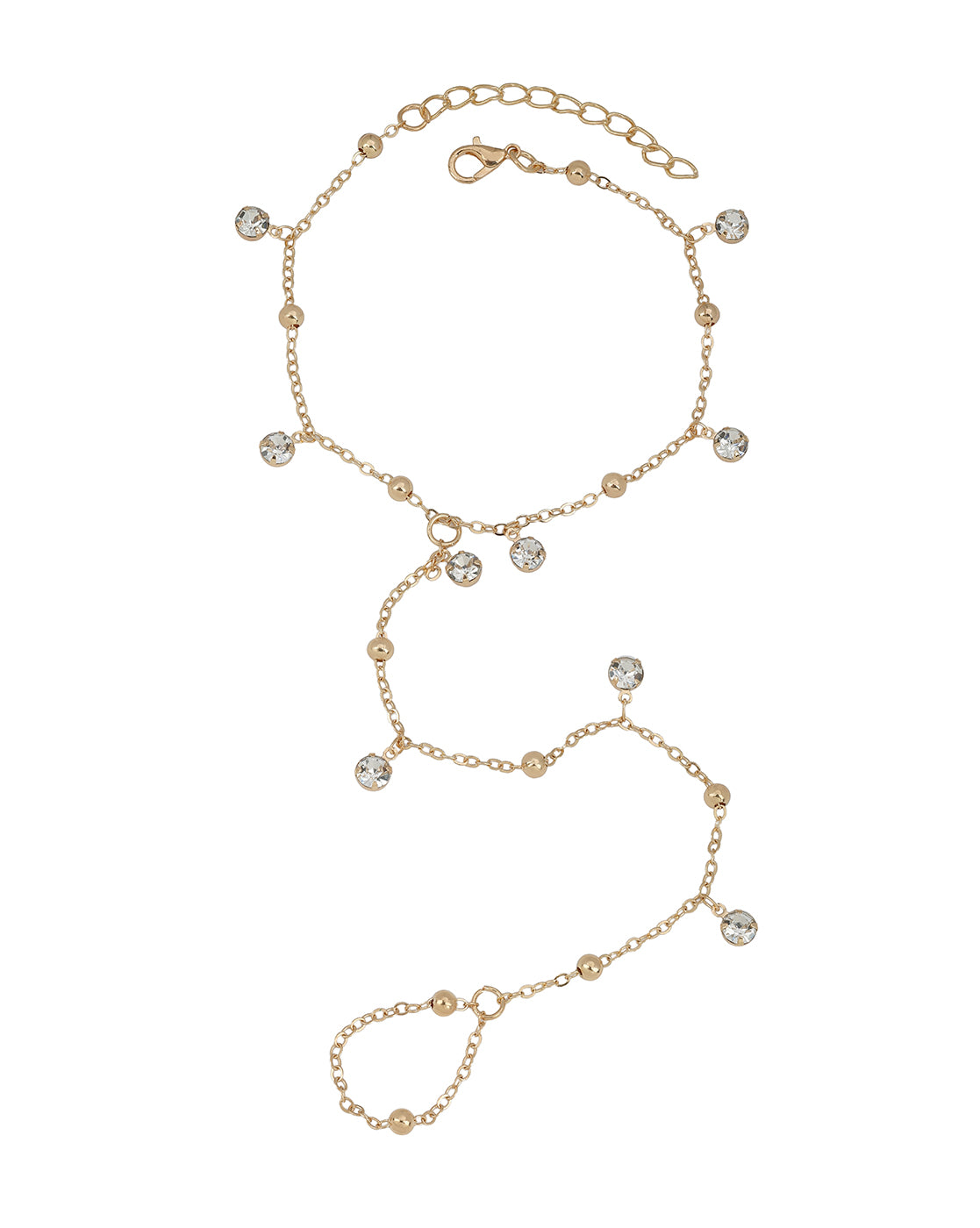 Rose Gold Plated Dainty Solitaire Foot Chain Anklet