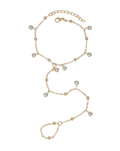 Rose Gold Plated Dainty Solitaire Foot Chain Anklet