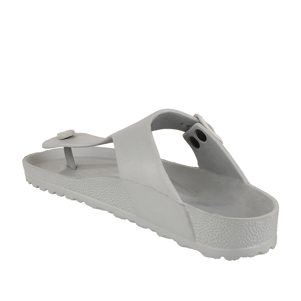 Men Solid Thong Slide with Adjustable Strap