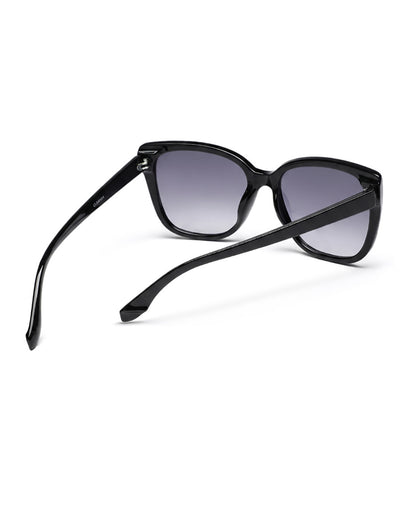 Women Black Toned Blue UV Protected Lens Oversized Sunglasses
