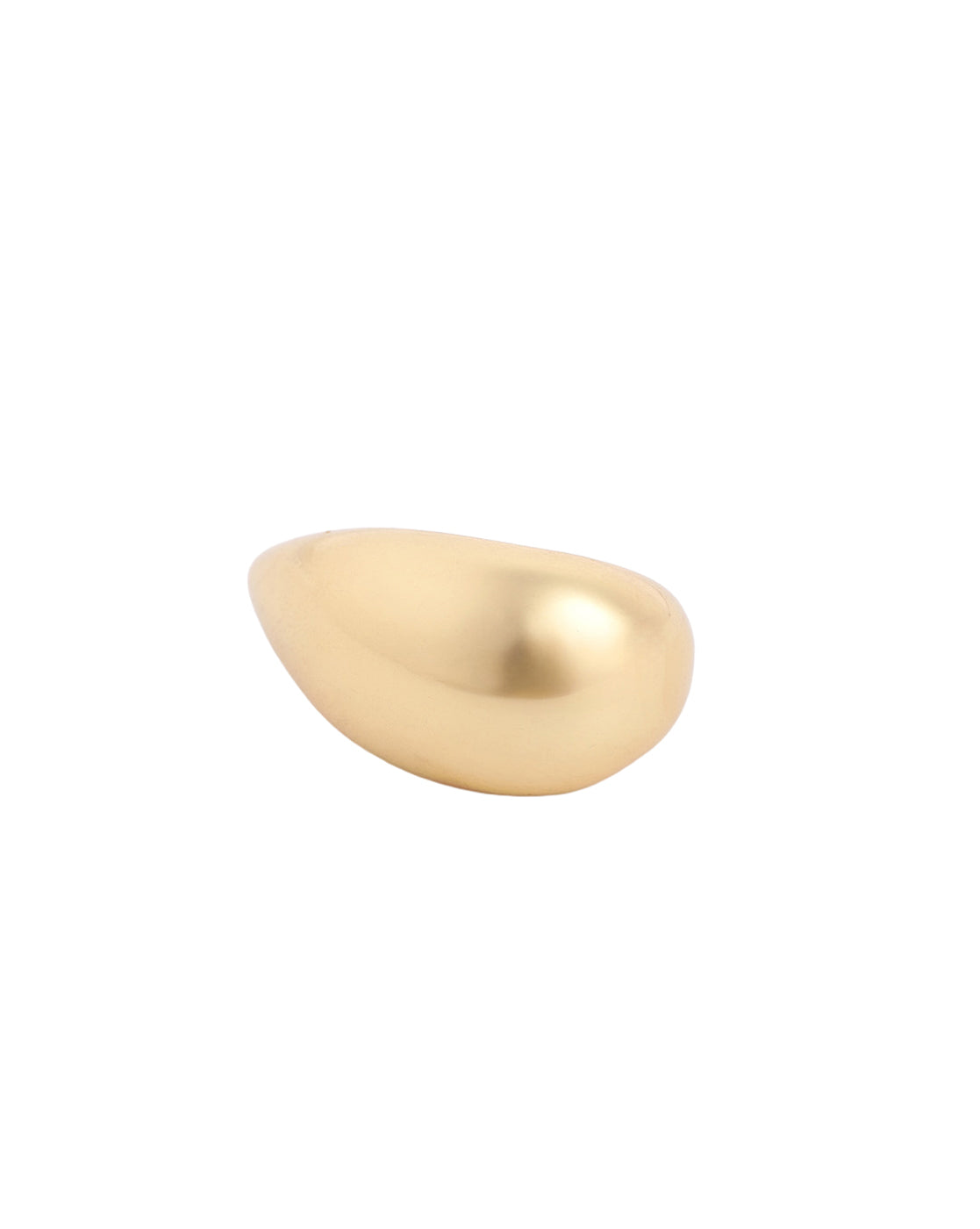Gold Plated Contemporary Teardrop Half Hoop Earrings