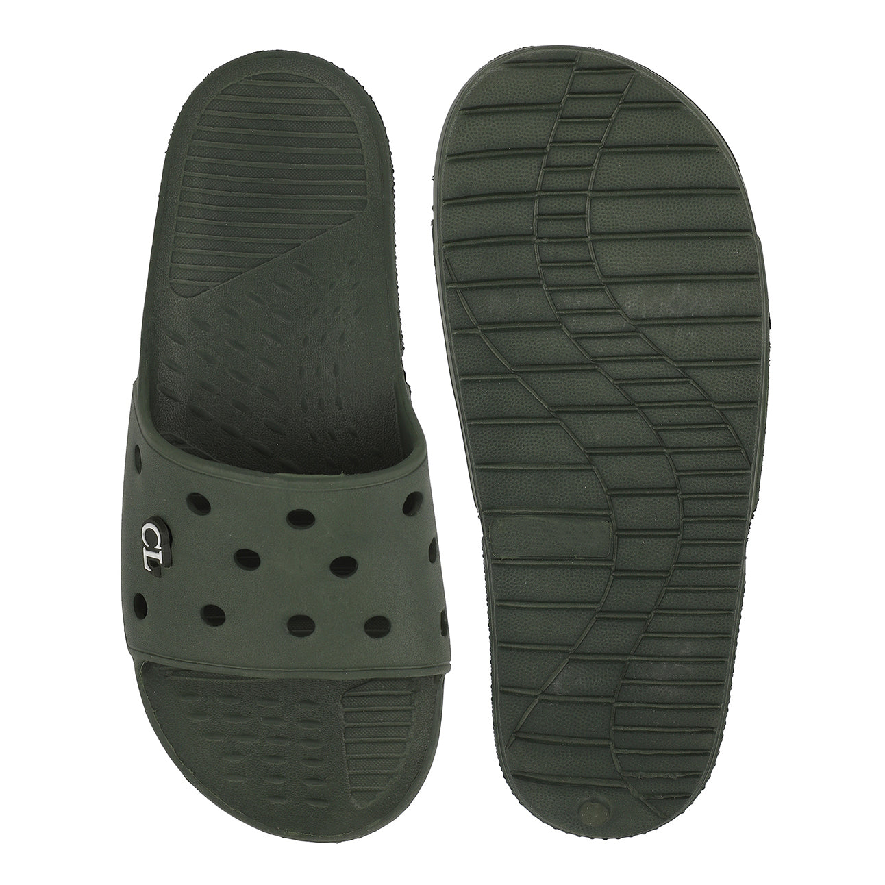 Men Perforated Comfort Solid Slider