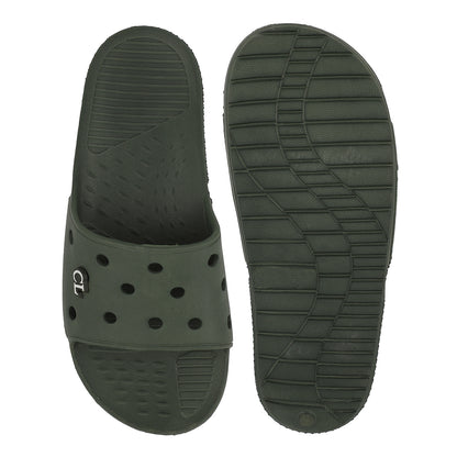 Men Perforated Comfort Solid Slider