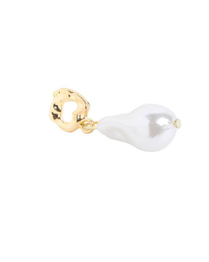 Gold Plated Hi-Fashion Baroque Pearl Earrings