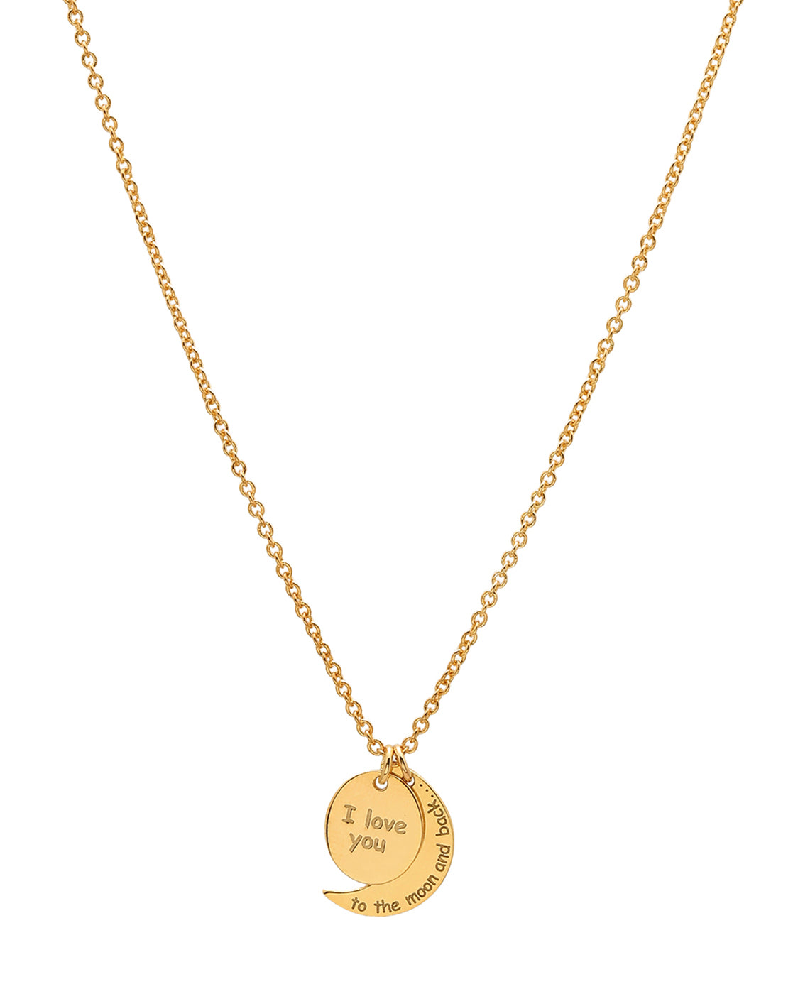 18kt Gold Plated I Love You Necklace