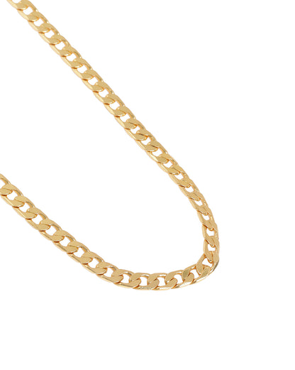 18KT Gold Plated Classic Curb Link Chain for Men