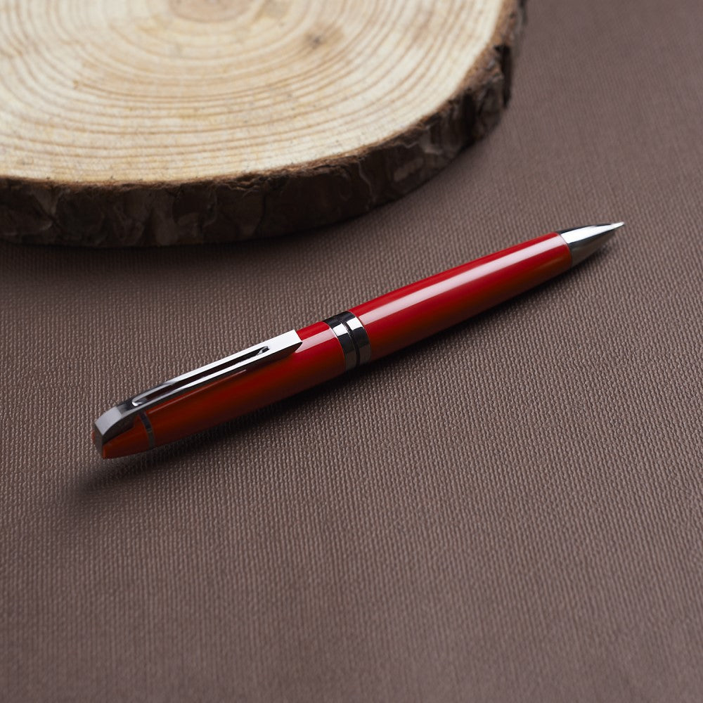 Carlton Red Gun Metal Twist Pen - Sophisticated Elegance with a Twist