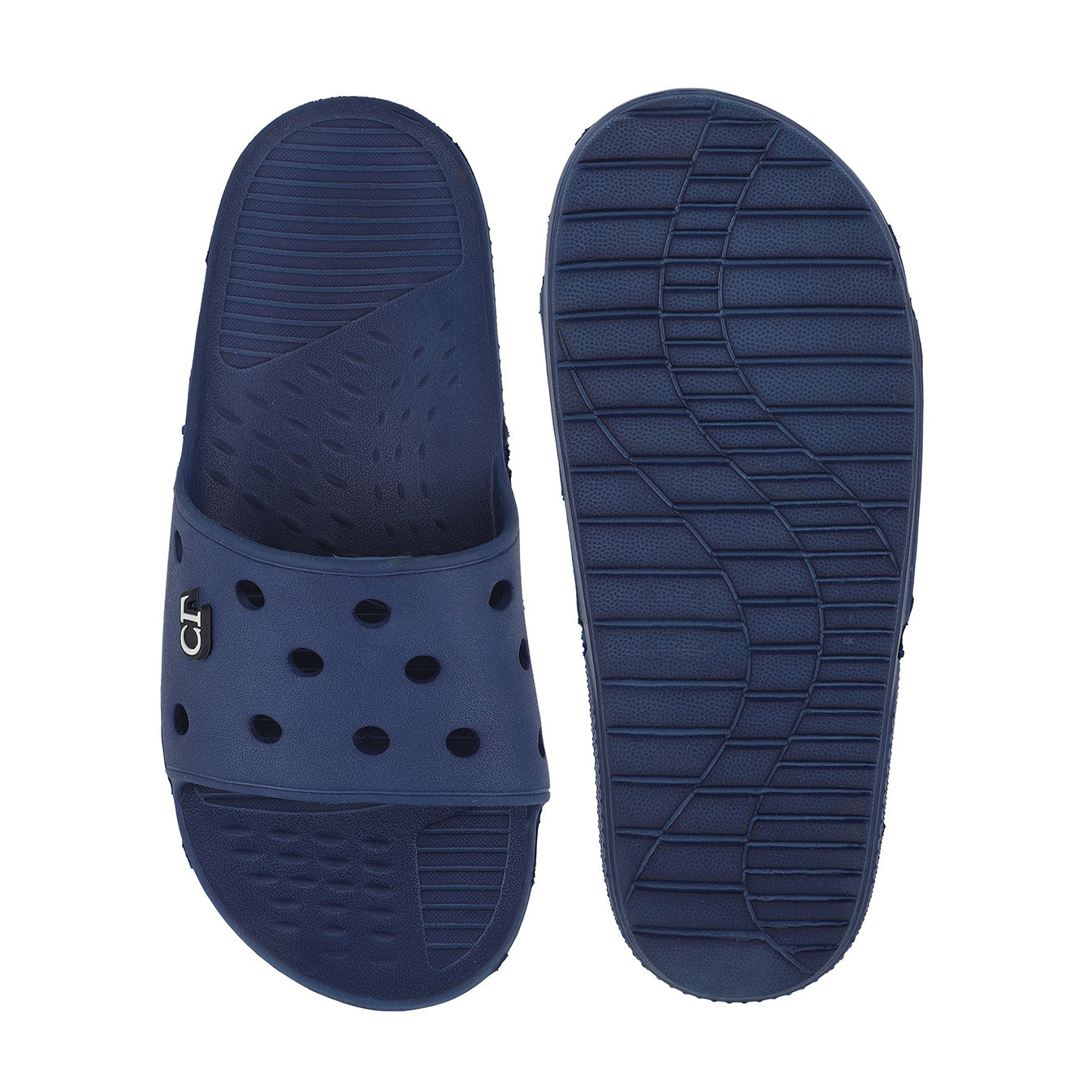 Men Perforated Comfort Solid Slider