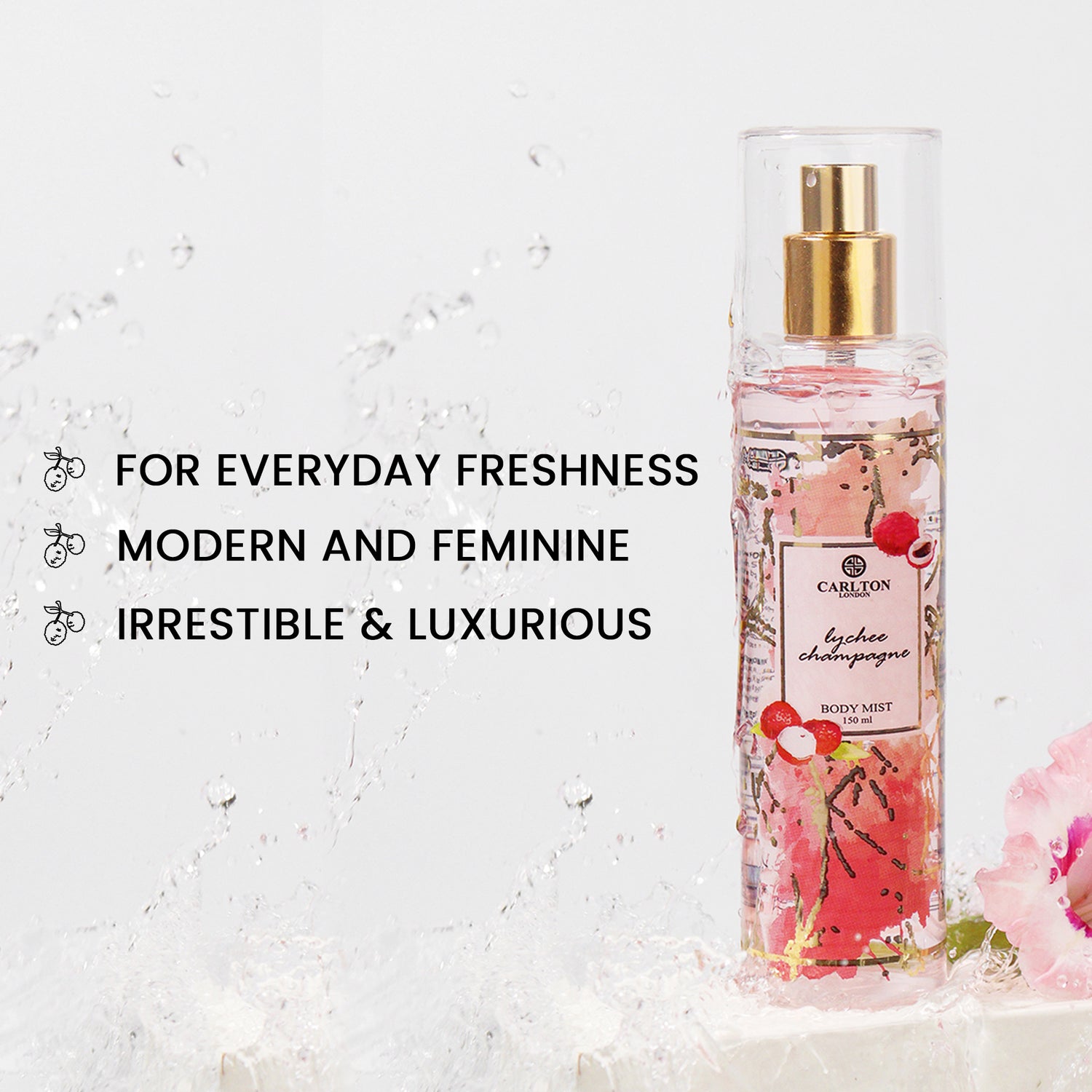Lychee Watermelon Velvet Body Mist Combo Pack Of 3 - 150Ml Each