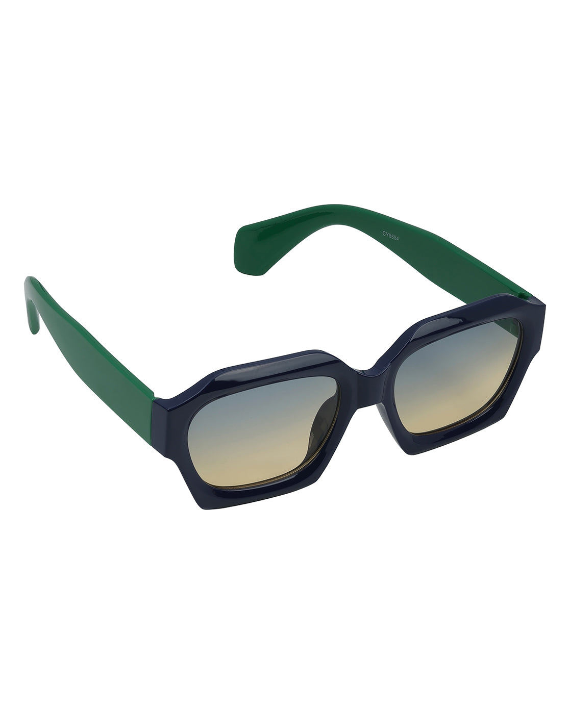 Women Blue &amp; Green Toned UV Protected Gradient Lens Wayfarer Sunglasses