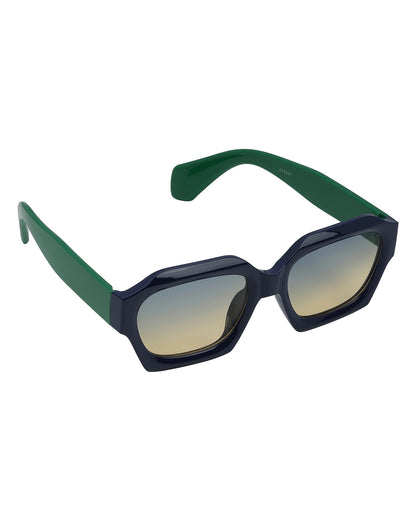 Women Blue &amp; Green Toned UV Protected Gradient Lens Wayfarer Sunglasses