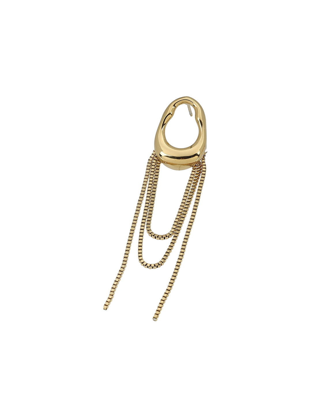 Premium Gold Plated Mutliple Cascading Chain Tassel Drop Earring