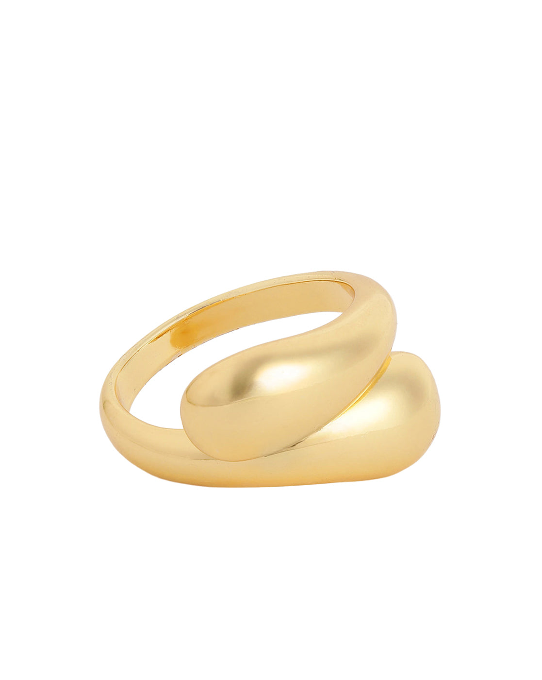 Gold Plated Modern Sculptured Adjustable Ring