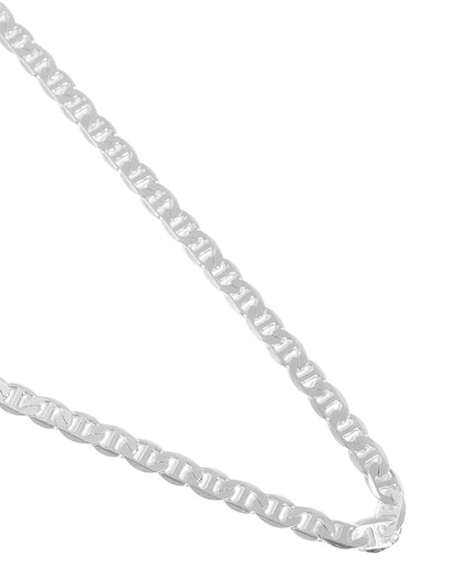 Men Rhodium Plated Mariner Chain