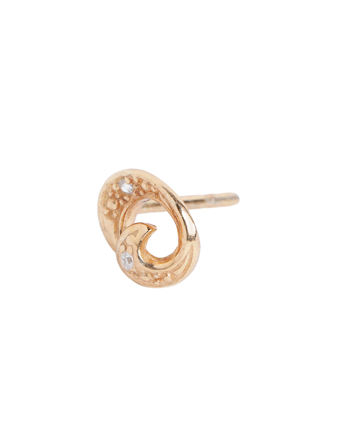 925 Sterling Silver 18kt Rose Gold Plated CZ Petite Stud Earring