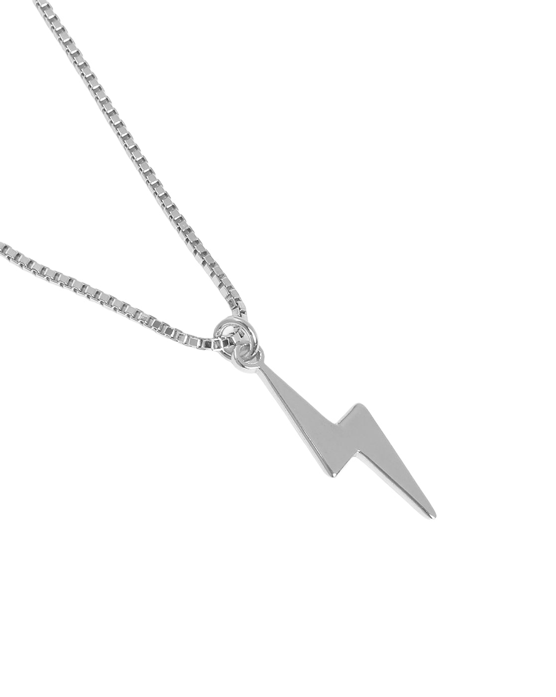 Rhodium Plated  Lightning Pendant for Men