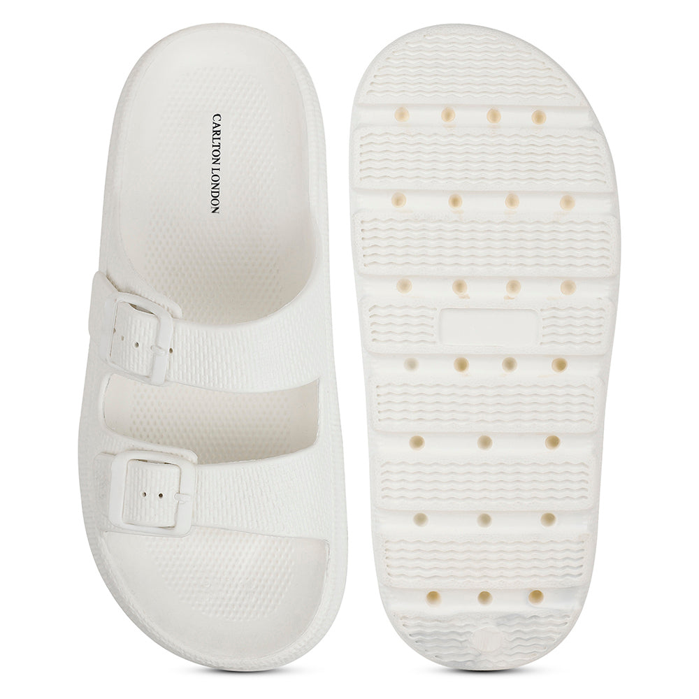 Men Textured Dual Strap Comfort Sliders