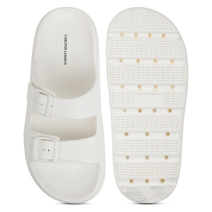 Men Textured Dual Strap Comfort Sliders