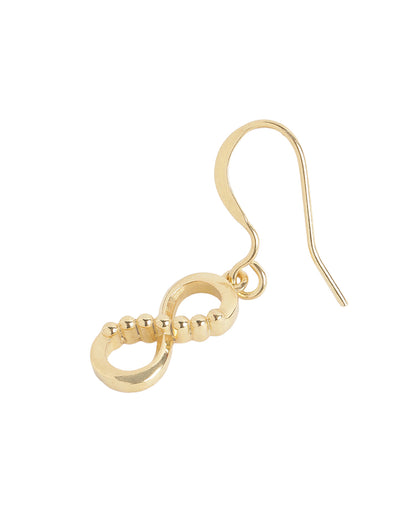 18kt Gold Plated Infinity Drop Earring