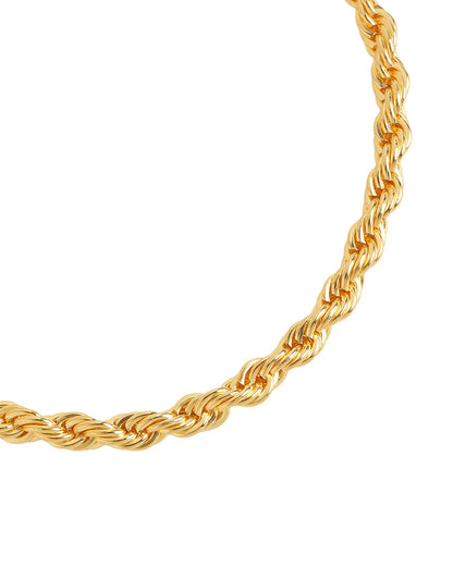 18kt Gold Plated Rope Chain Wraparound Bracelet