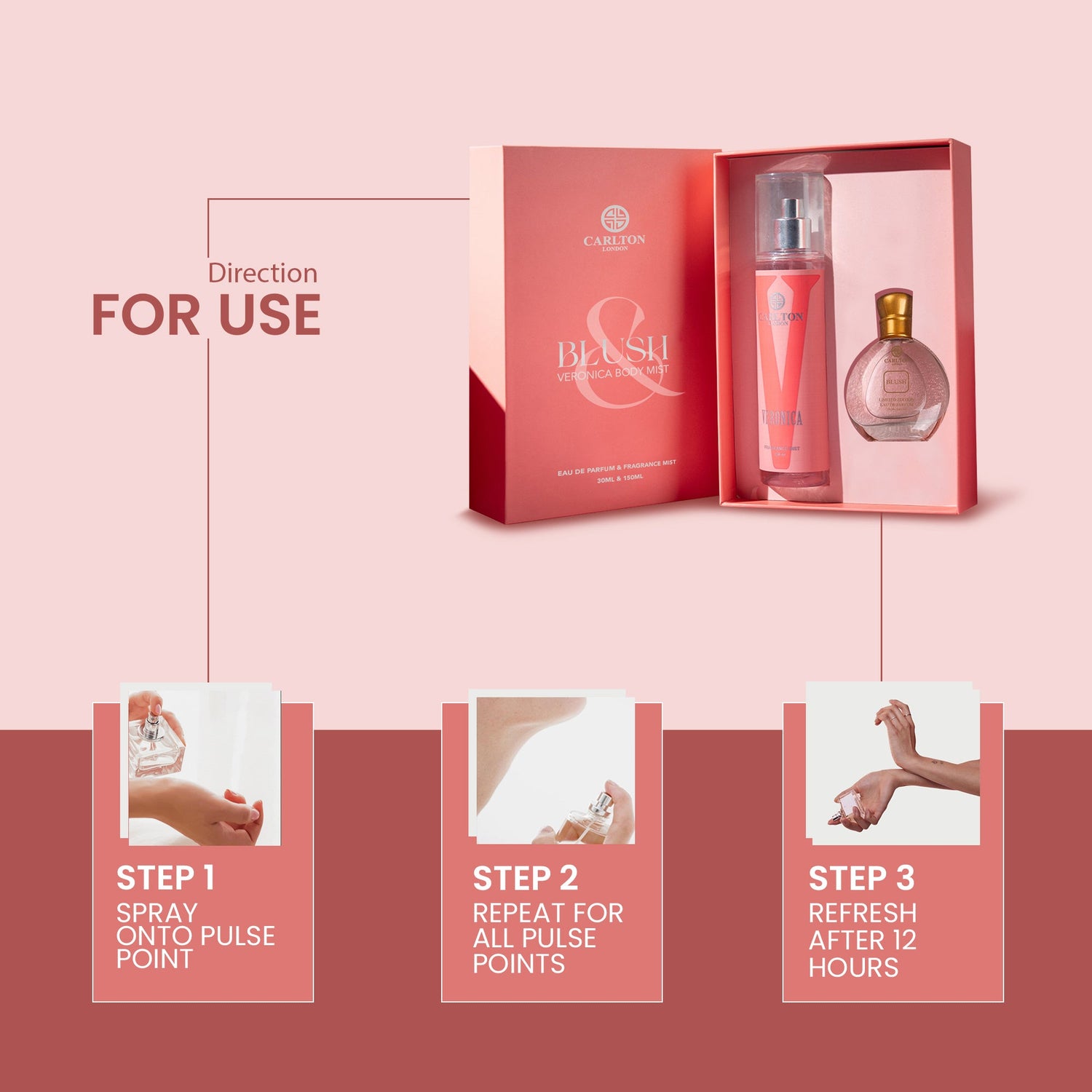 Carlton london Veronica Mist + Blush EDP gift set CLPLG110