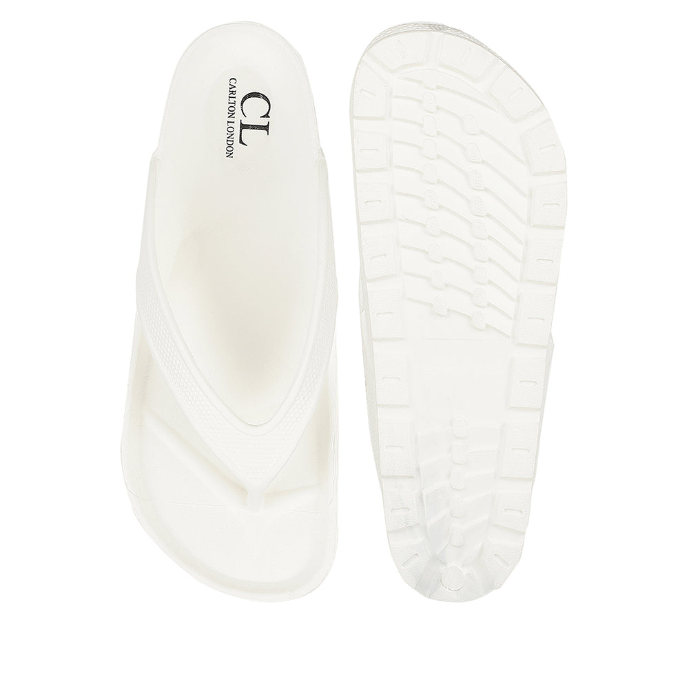 Men Textured Comfort Thong Sandals