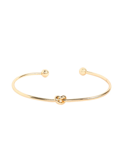 Set of 4 Rose Gold Plated CZ Studded- Knot- Cactus-Love-Stack Cuff Bracelet Multipack Set