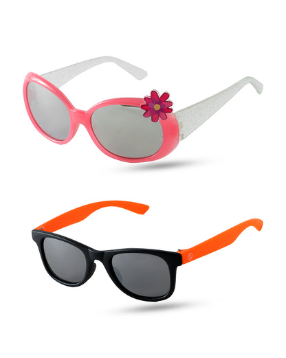 Set of 2 Kids Unisex Sunglasses with UV Protected lens