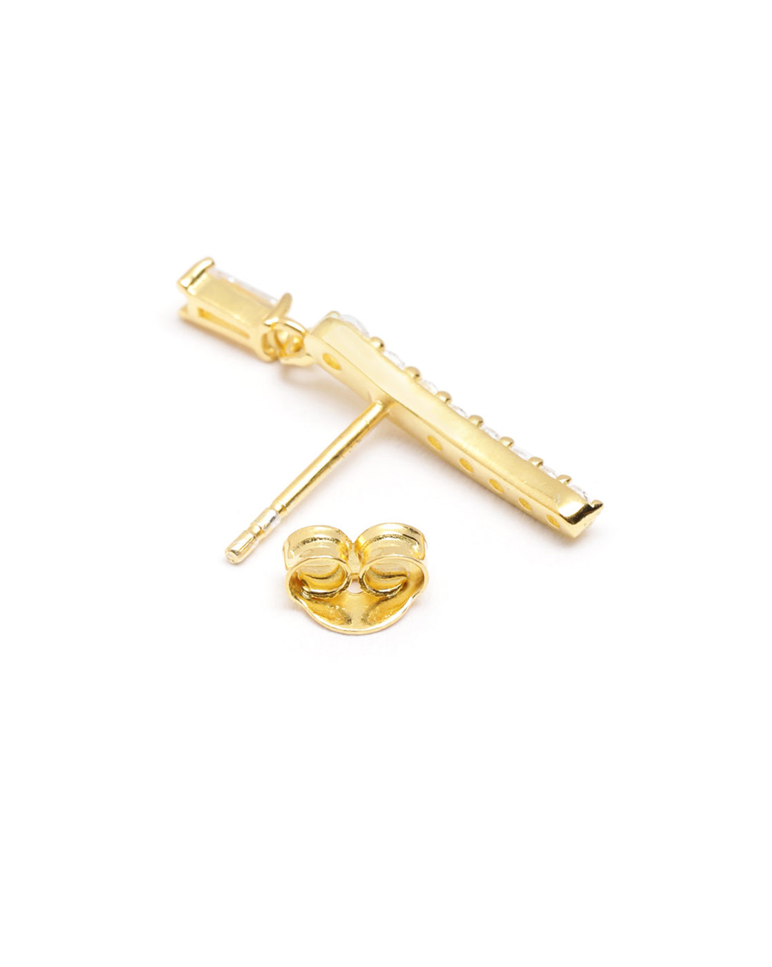 925 Sterling Silver 18kt Gold Plated CZ Ear Cuff Earring