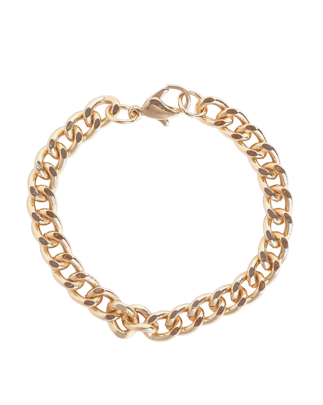 Men Gold Plated Link Bracelet
