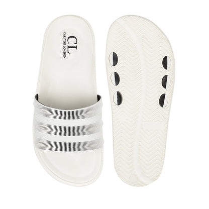 Men Textured Comfort Slip On Slider