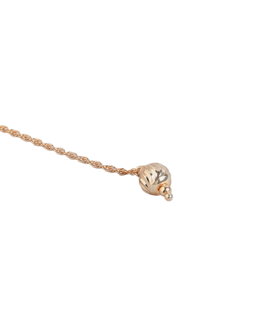925 Sterling Silver 18kt Rose Gold Plated Dangling Ball with Chain Drop Earring