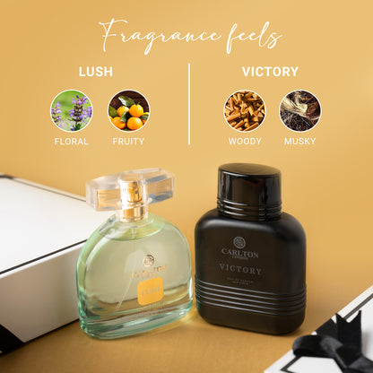 Gift Set Of 2 Women Lush + Men Victory - 100Ml Each