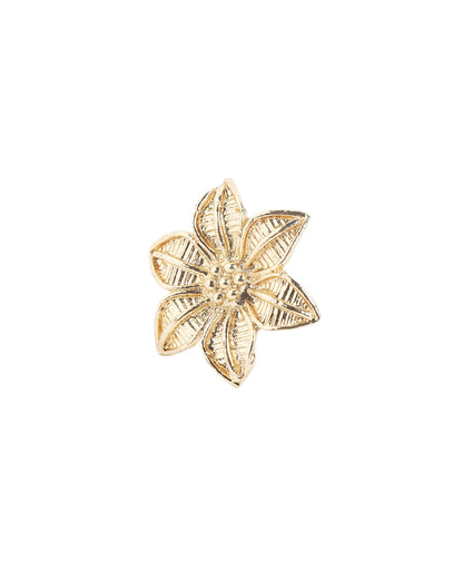 Gold Plated Blossom Flower Intricate Stud Earring