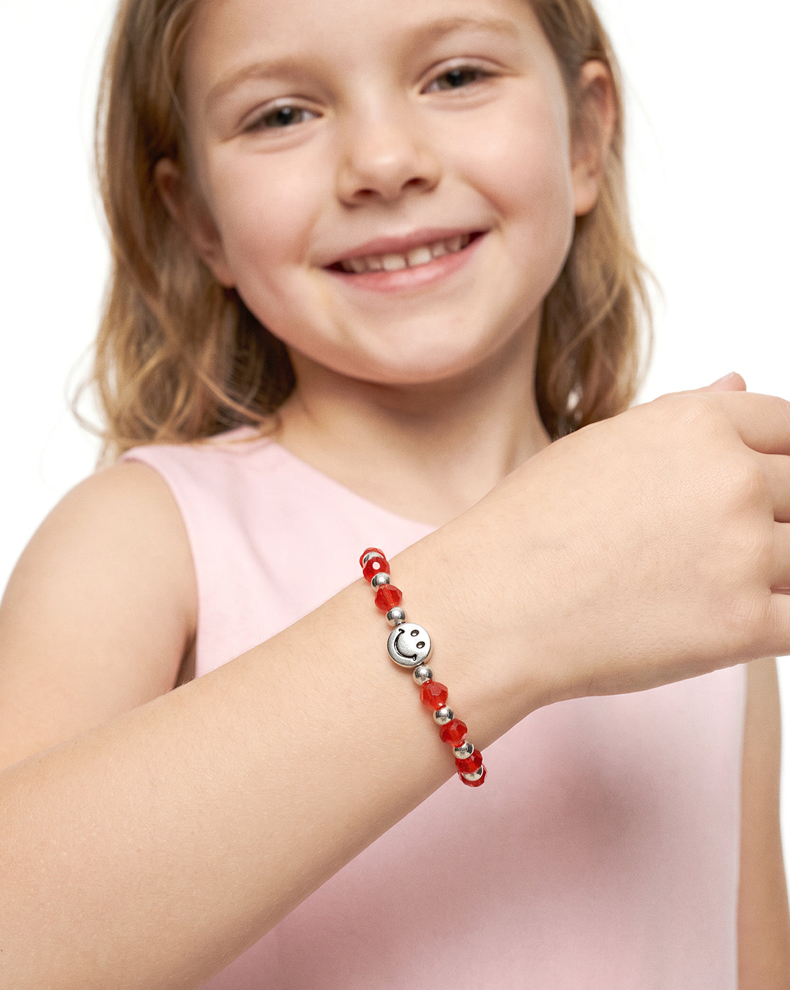 Set of 9 Coloured Bead &amp; Silver Plated Butterfly-Tortoise-Star-Elephant-Smiley-Bird-Butterfly Charm Bracelet for Girl