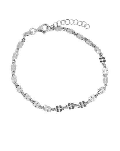 925 Sterling Silver Rhodium Plated Wraparound Bracelet