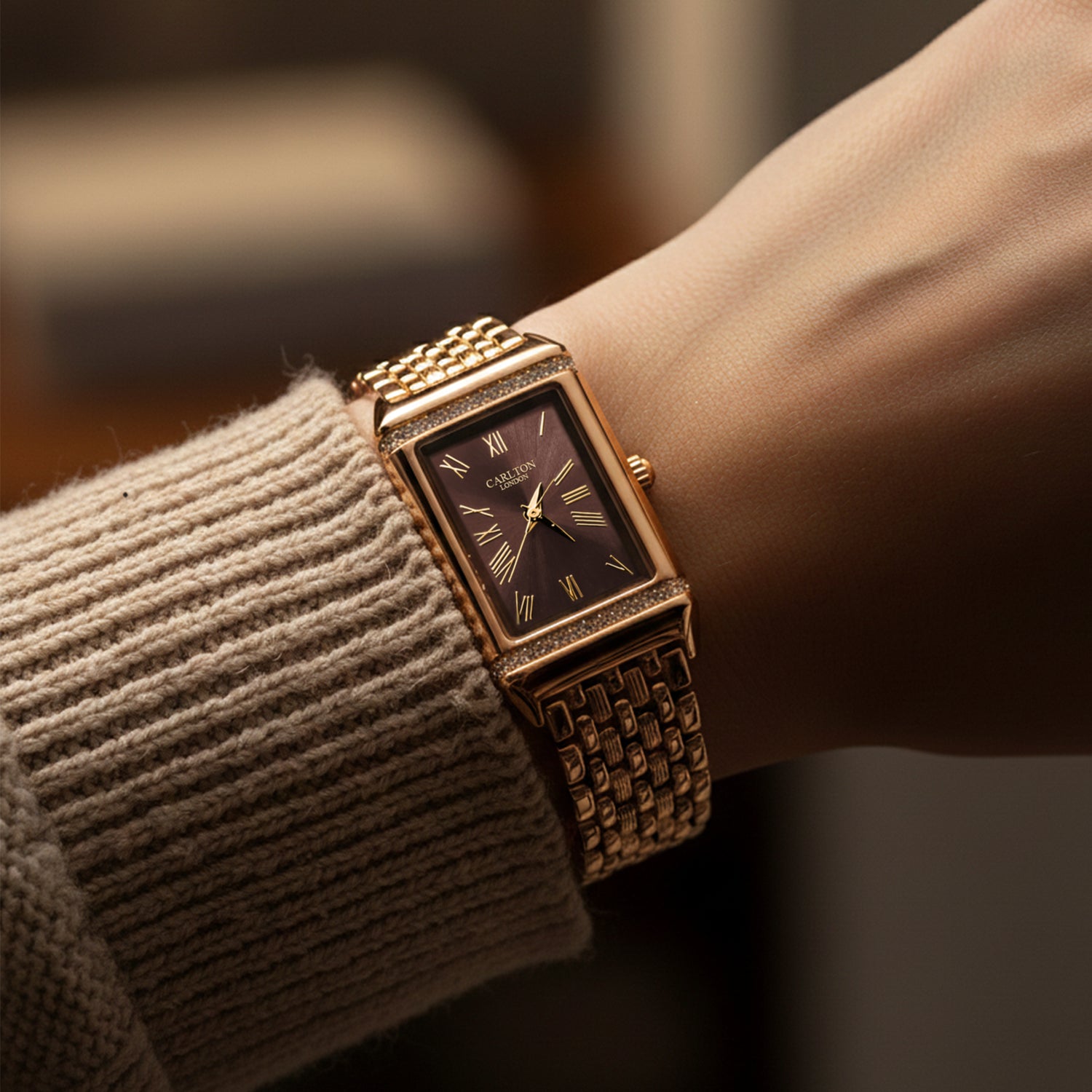 Carlton London Women Amara Brown Analog Watch CL-AM-BRW