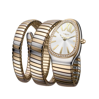 Carlton London Charmer Women Silver Stainless Steel Analog Watch - CLW-SNK-A2GL