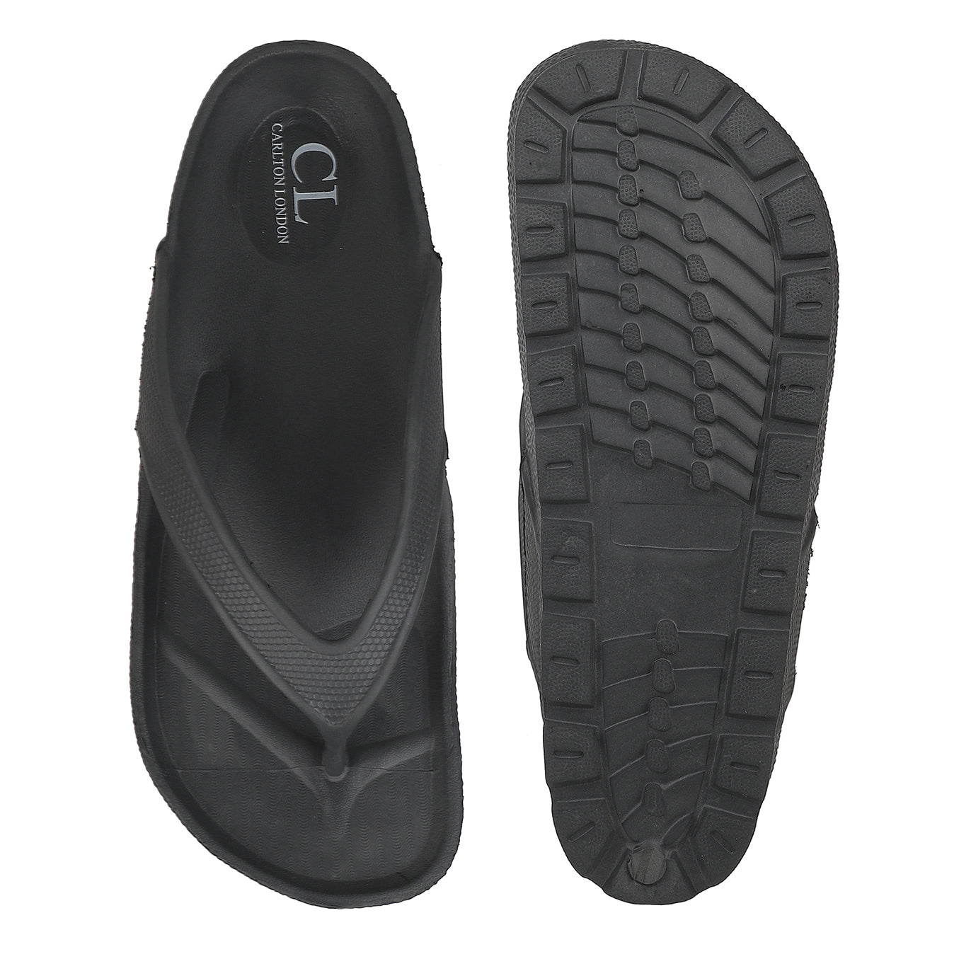 Men Textured Comfort Thong Sandals
