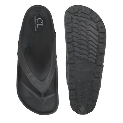 Men Textured Comfort Thong Sandals