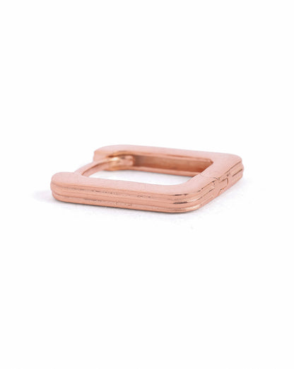 18kt Rose Gold Plated Square Mini Hoop Earring