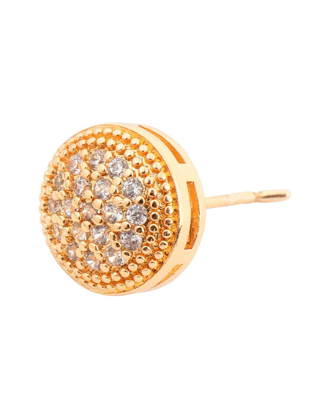 Rose Gold Plated CZ Sparkle Petite Stud Earring