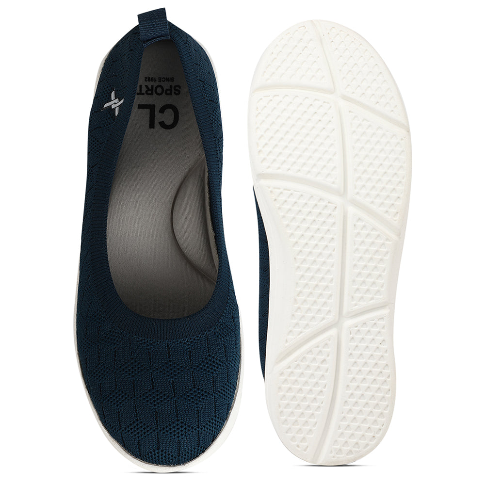 Women Textured Knit Comfort Ballet Flats