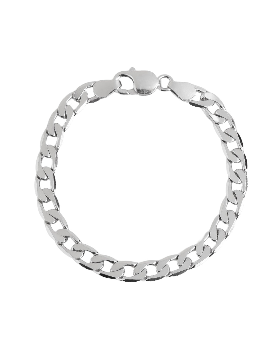 Men Rhodium Plated Bold link Bracelet